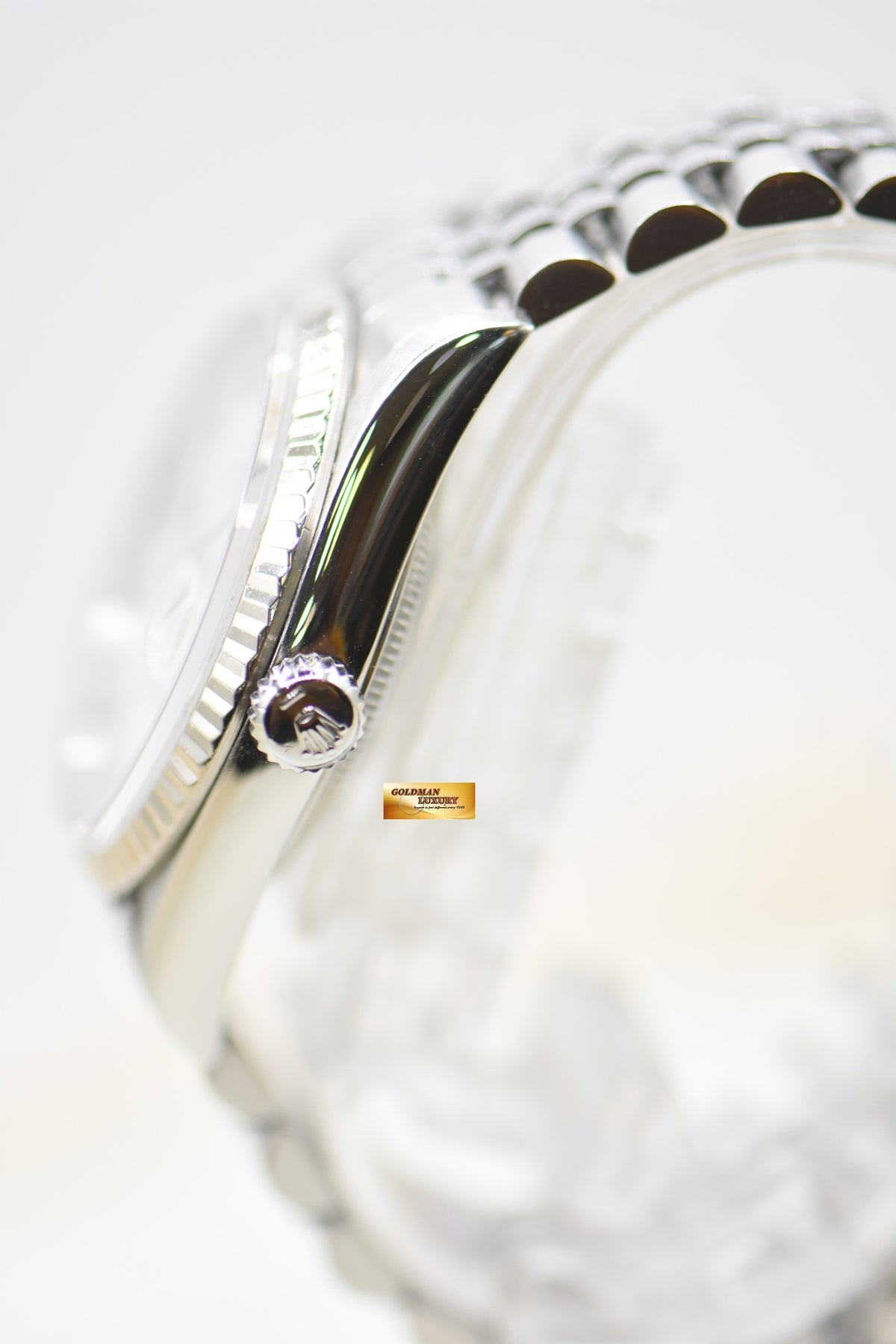 ROLEX OYSTER DATEJUST 36mm STEEL IN JUBILEE BRACELET WHITE ROMAN DIAL 16234 (MINT)