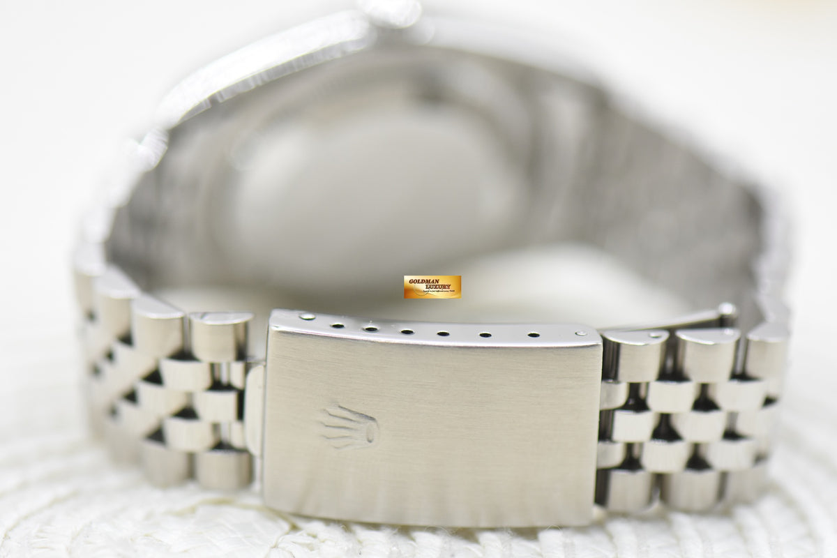 ROLEX OYSTER DATEJUST 36mm STEEL IN JUBILEE BRACELET WHITE ROMAN DIAL 16234 (MINT)