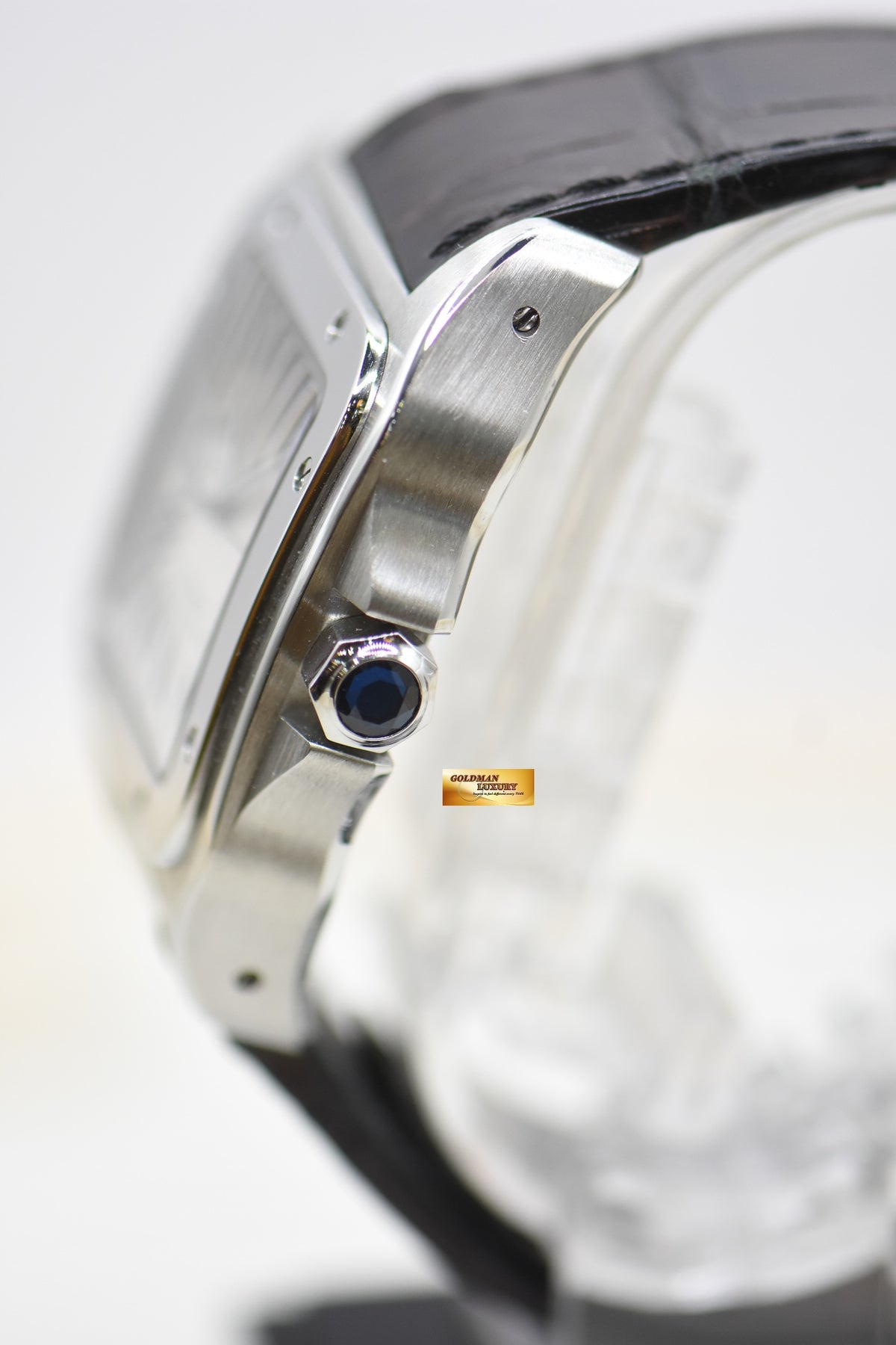 [SOLD] CARTIER SANTOS 100 XL STEEL IN LEATHER STRAP AUTOMATIC W20073X8 (MINT)