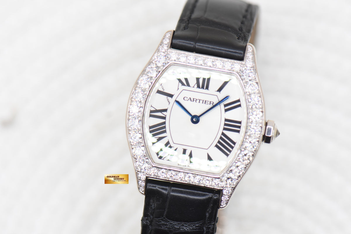 CARTIER TORTUE LADIES ORIGINAL DIAMOND WHITE GOLD MANUAL WA507231 (MINT)