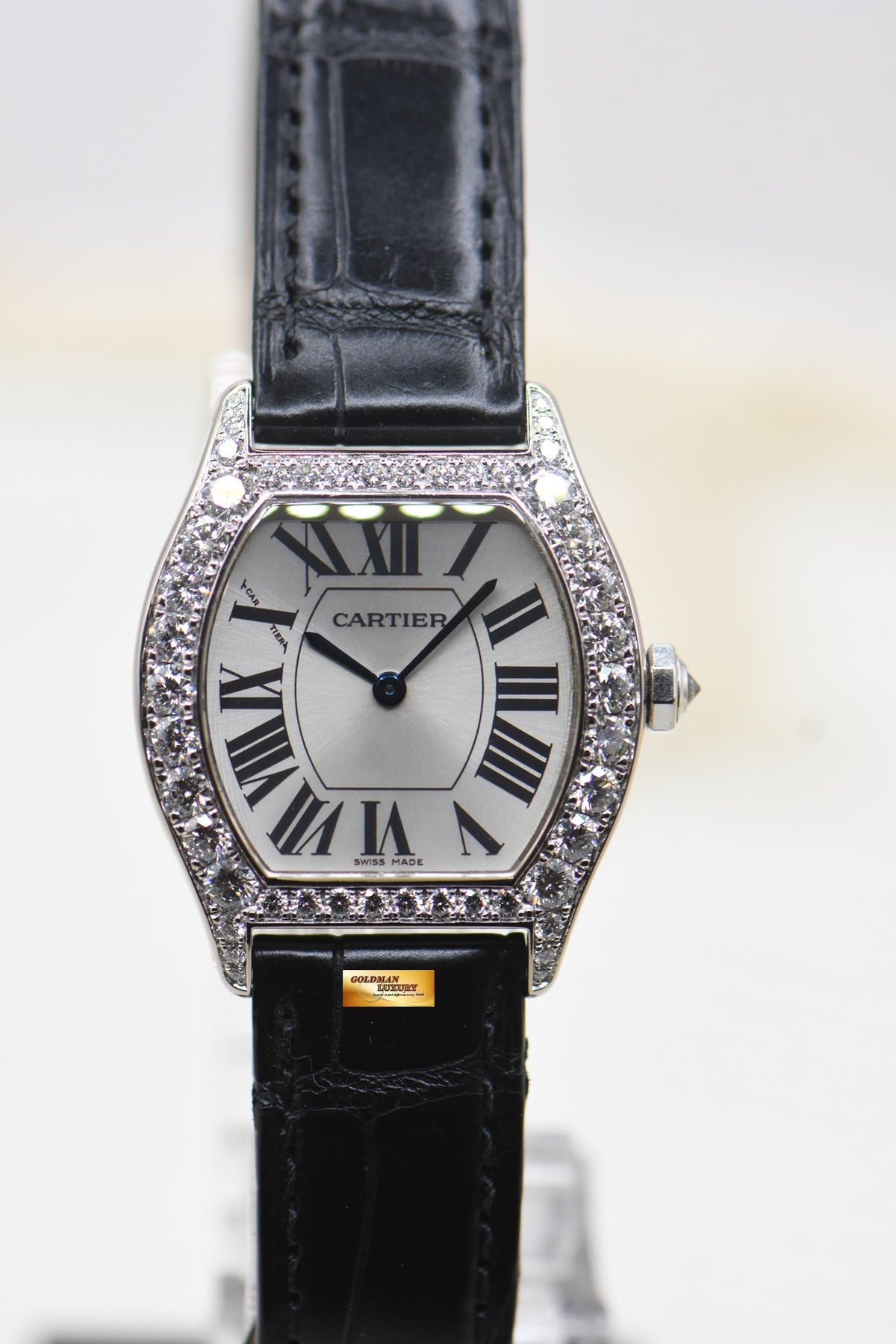 CARTIER TORTUE LADIES ORIGINAL DIAMOND WHITE GOLD MANUAL WA507231 (MINT)