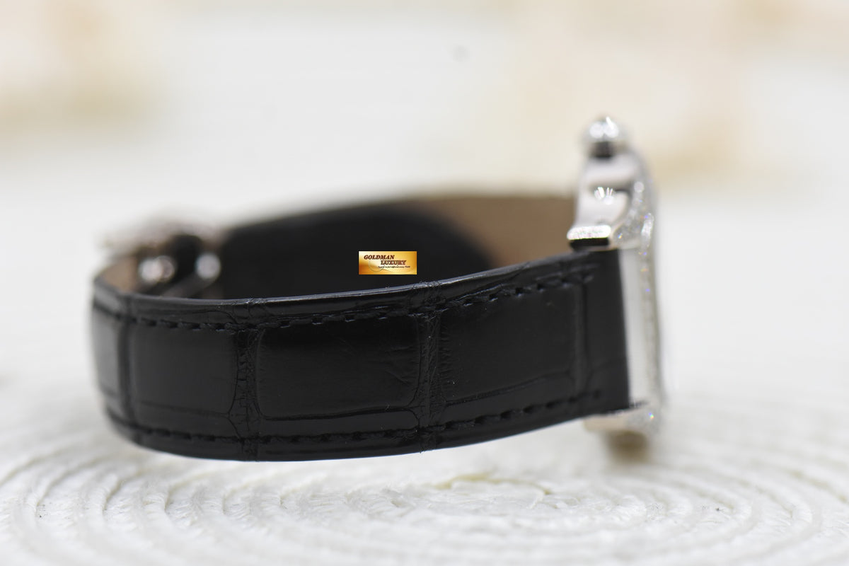 CARTIER TORTUE LADIES ORIGINAL DIAMOND WHITE GOLD MANUAL WA507231 (MINT)