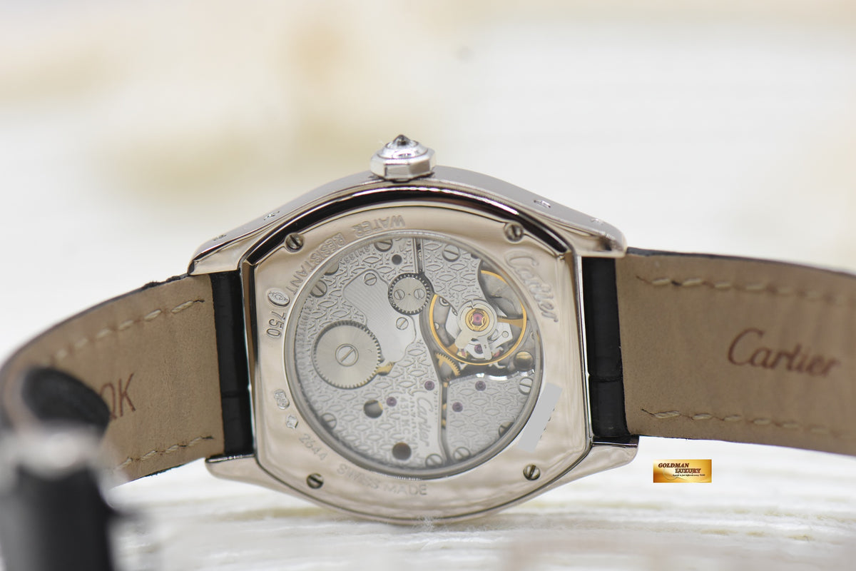 CARTIER TORTUE LADIES ORIGINAL DIAMOND WHITE GOLD MANUAL WA507231 (MINT)