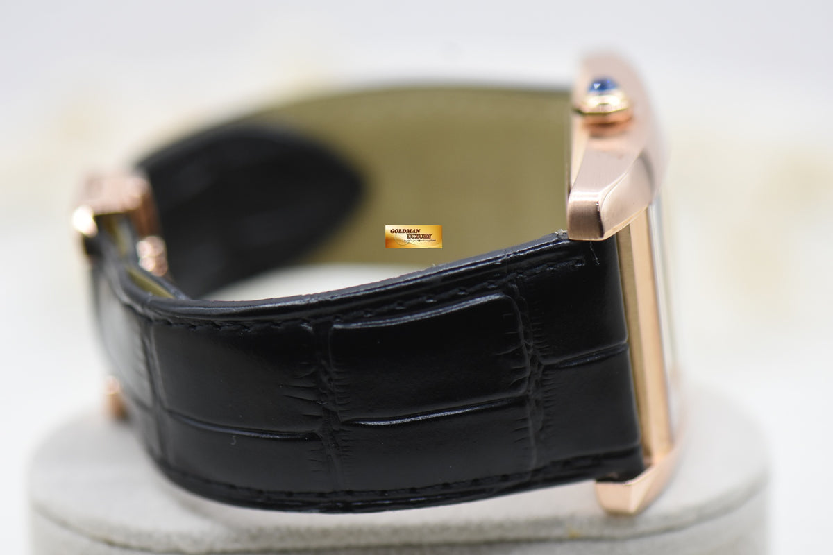 CARTIER TANK MC LARGE MEN’S ROSE GOLD IN LEATHER STRAP AUTOMATIC W5330002 (MINT)