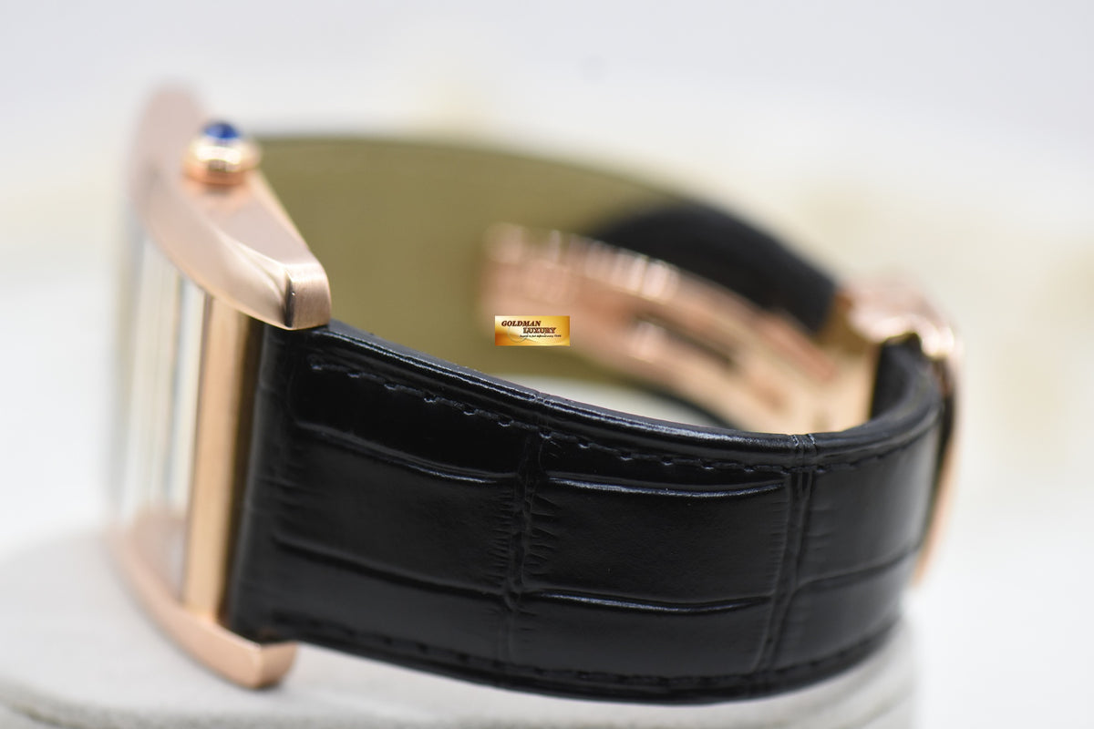 CARTIER TANK MC LARGE MEN’S ROSE GOLD IN LEATHER STRAP AUTOMATIC W5330002 (MINT)