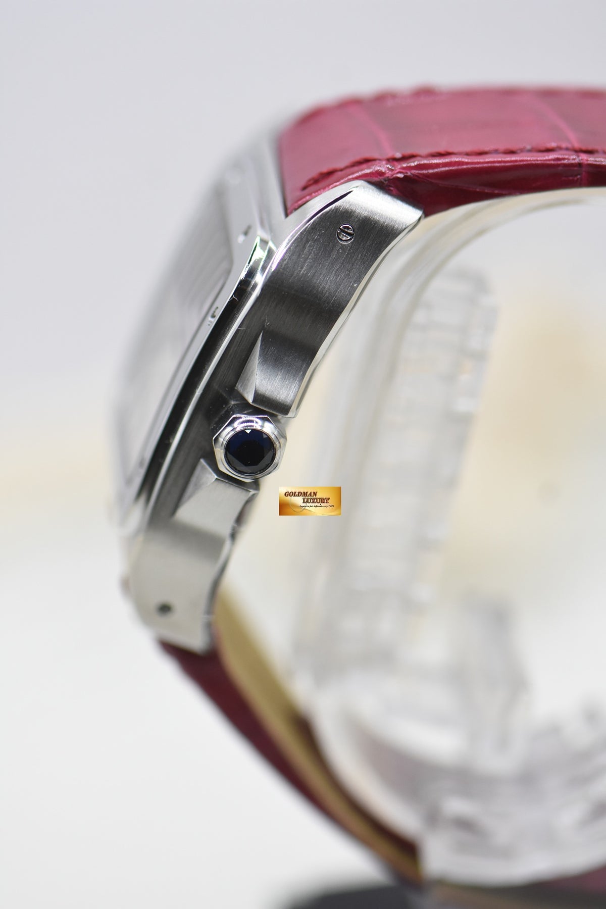 CARTIER SANTOS 100 MIDSIZE STEEL IN LEATHER STRAP AUTOMATIC 2878 (LNIB)