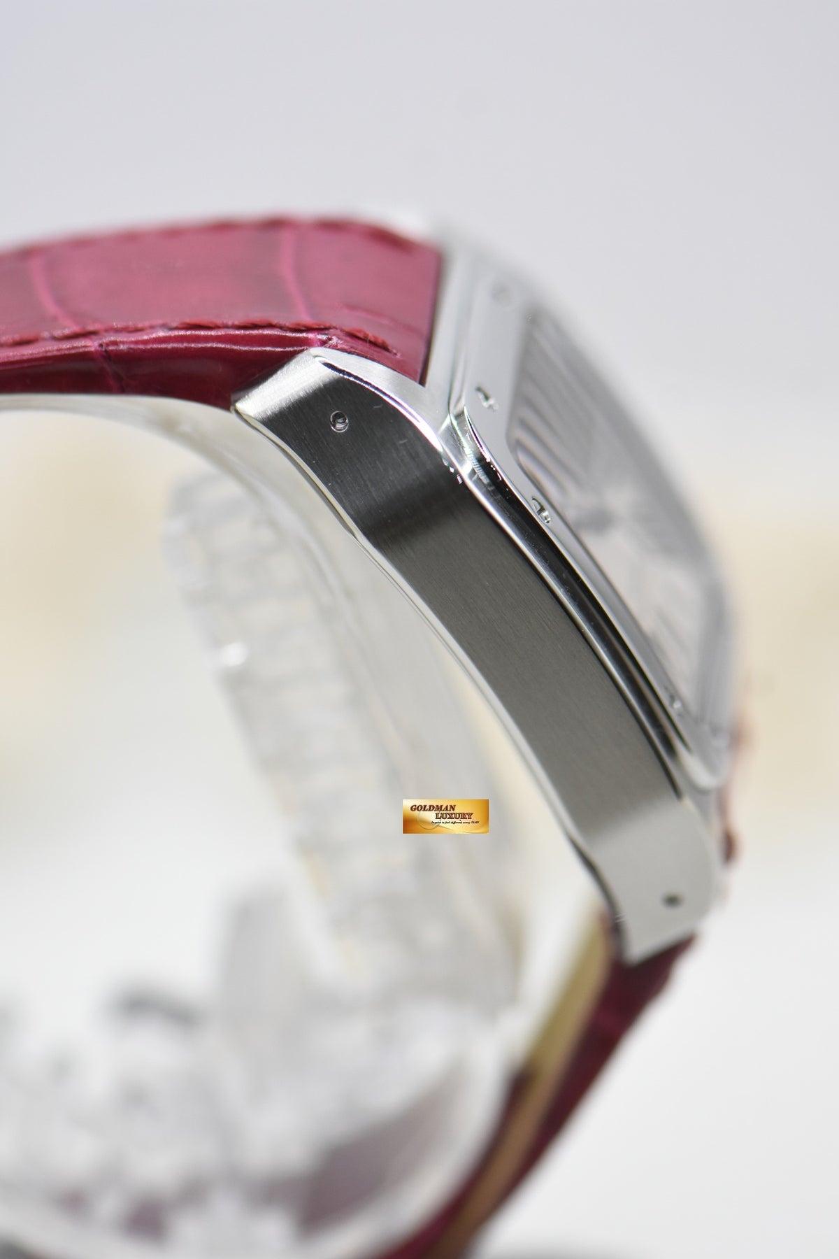 CARTIER SANTOS 100 MIDSIZE STEEL IN LEATHER STRAP AUTOMATIC 2878 (LNIB)