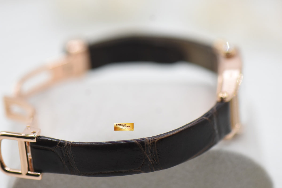 CARTIER TONNEAU-SHAPED LADIES ROSE GOLD DIAMOND MANUAL WE400331 (MINT)