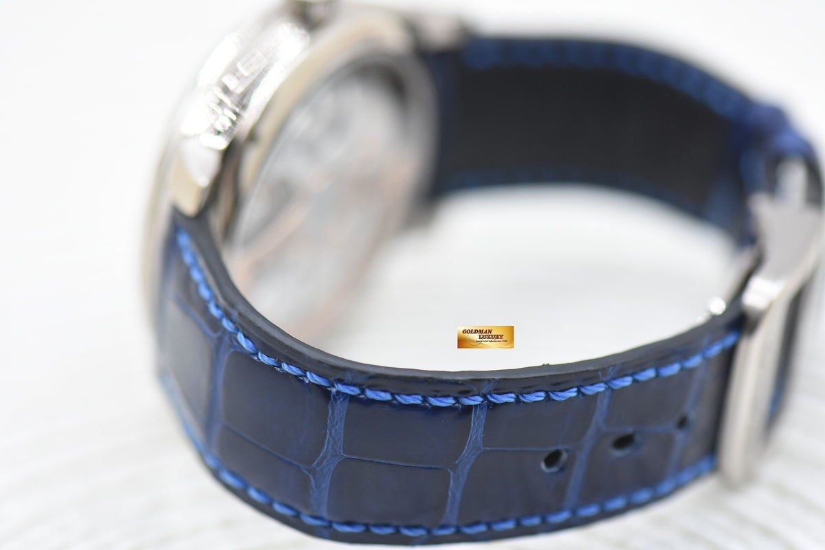 H MOSER & CIE ENDEAVOUR TOURBILLION 40mm WHITE GOLD IN LEATHER STRAP FALCON EYE DIAL 1804-0222 (NEW-UNWORN)