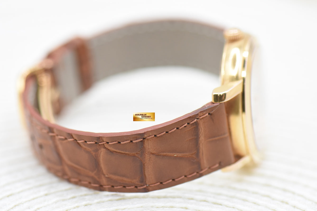 AP JULES AUDEMARS POWER RESERVE 36mm ROSE GOLD IN LEATHER STRAP MANUAL 25955OR (MINT)