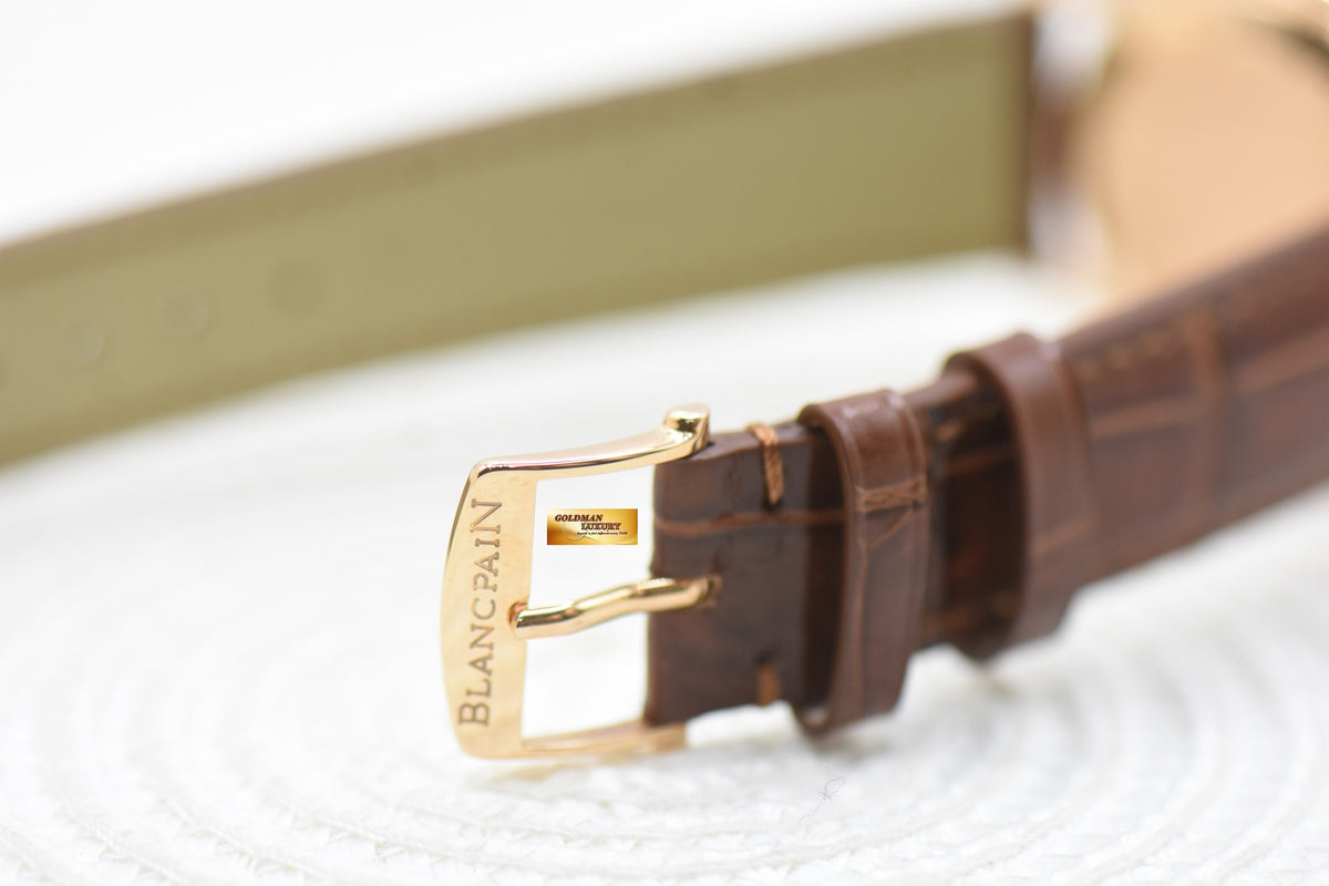 BLANCPAIN VILLERET 34mm YELLOW GOLD AUTOMATIC 1151-1418-55 (MINT)