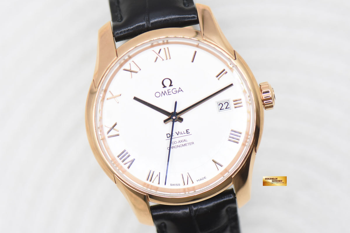 OMEGA DE VILLE CO-AXIAL 41mm RED GOLD IN LEATHER STRAP 431.53.41.21.02.001 (MINT)
