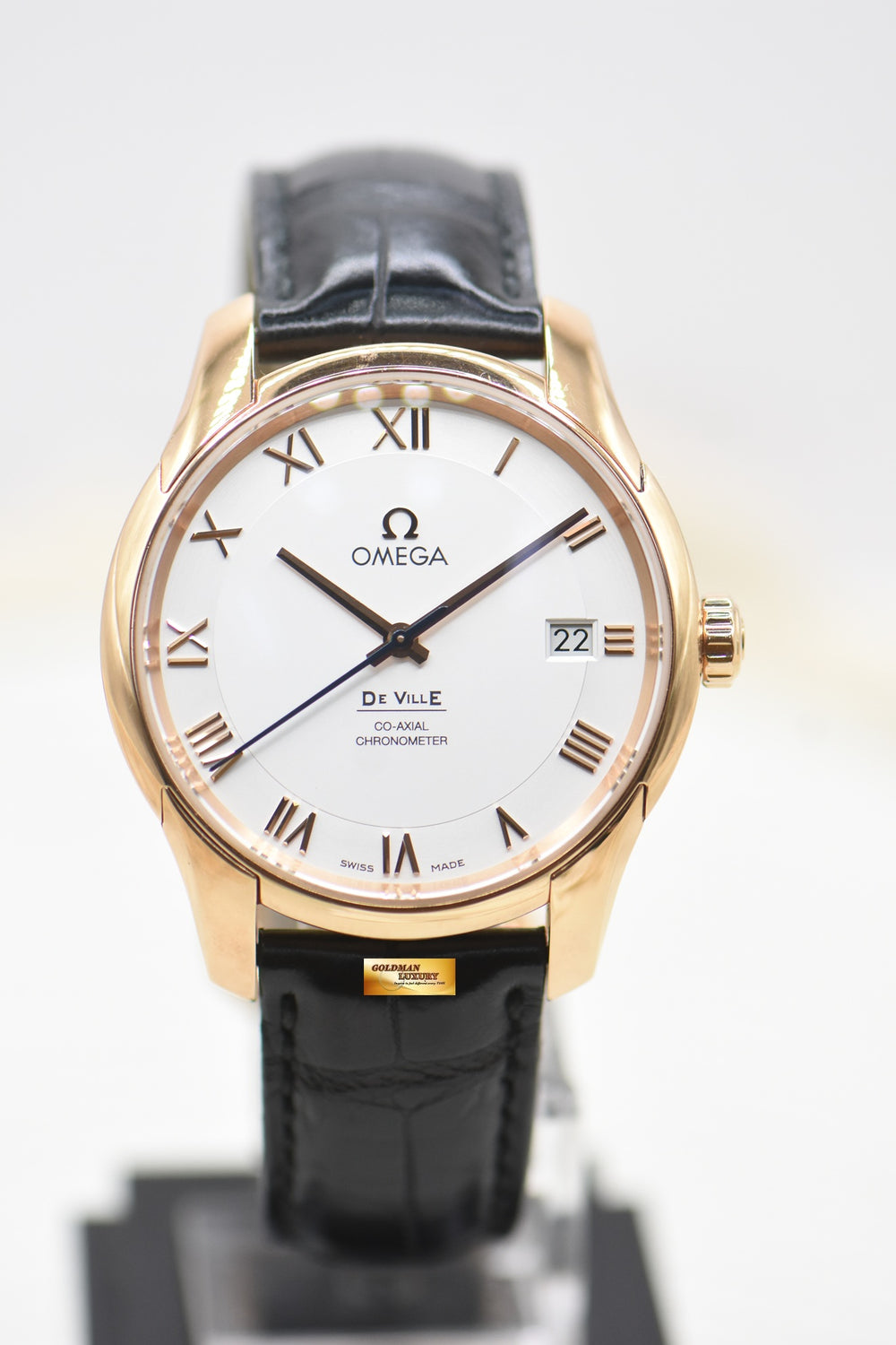 OMEGA DE VILLE CO-AXIAL 41mm RED GOLD IN LEATHER STRAP 431.53.41.21.02.001 (MINT)