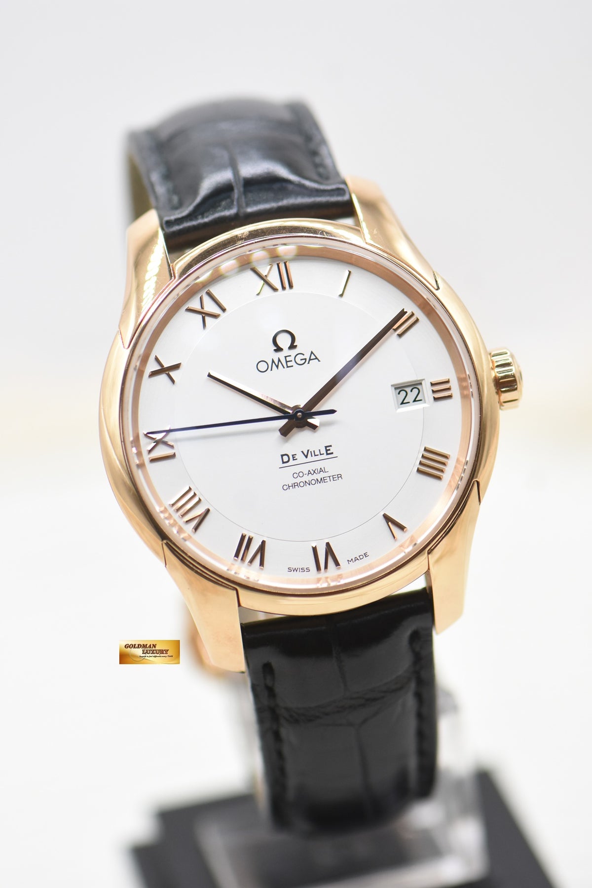 OMEGA DE VILLE CO-AXIAL 41mm RED GOLD IN LEATHER STRAP 431.53.41.21.02.001 (MINT)