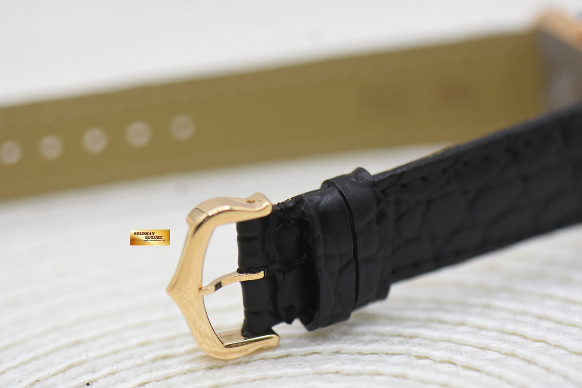 CARTIER TANK SOLO LADIES YELLOW GOLD IN LEATHER STRAP QUARTZ W5200002 (MINT)