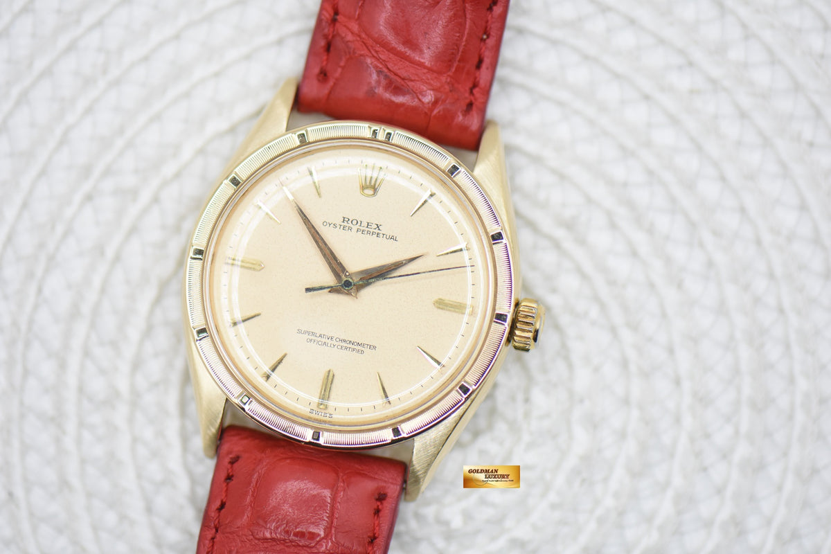 ROLEX OYSTER PERPETUAL 34mm 18K GOLD 6569  (VINTAGE)