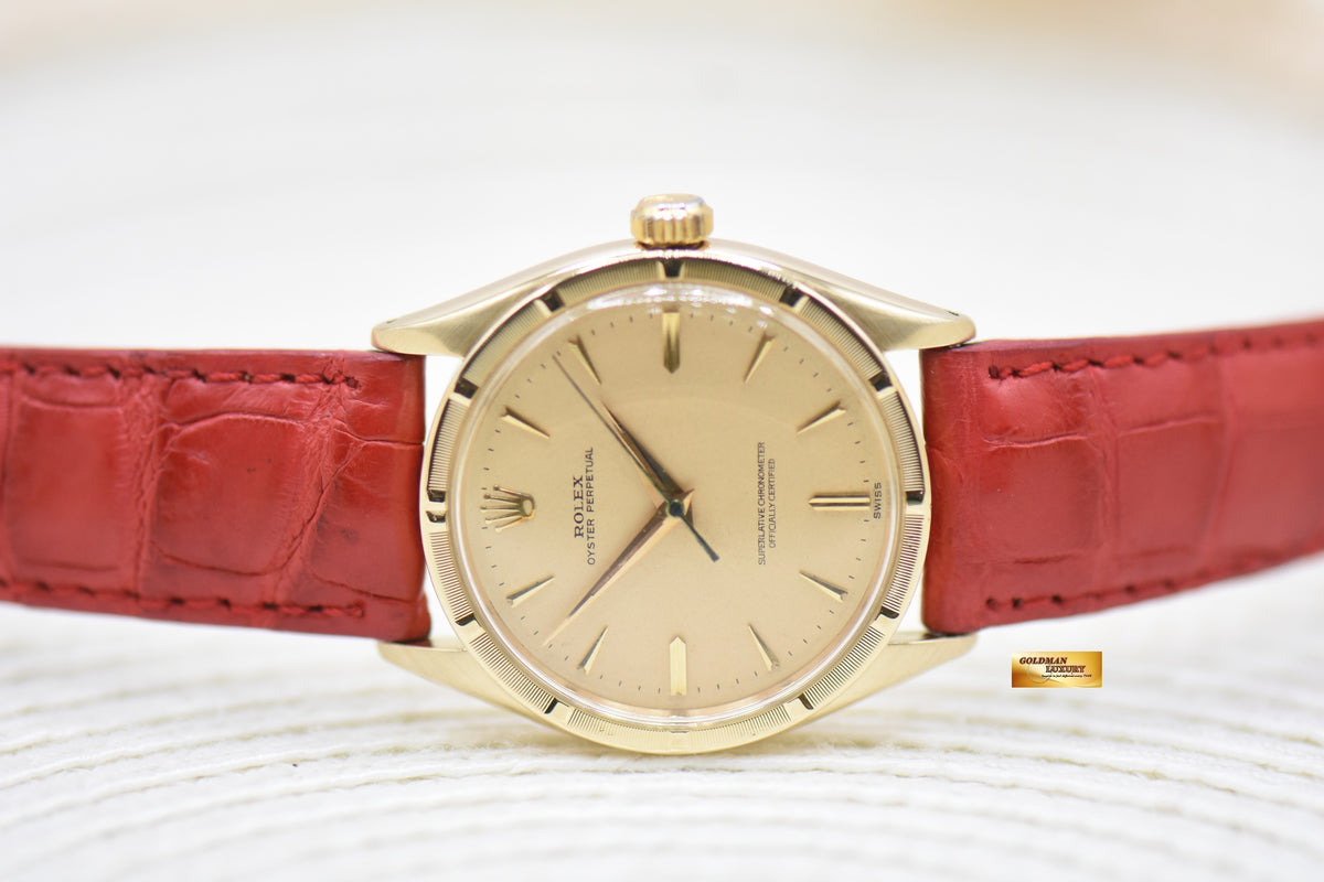 ROLEX OYSTER PERPETUAL 34mm 18K GOLD 6569  (VINTAGE)