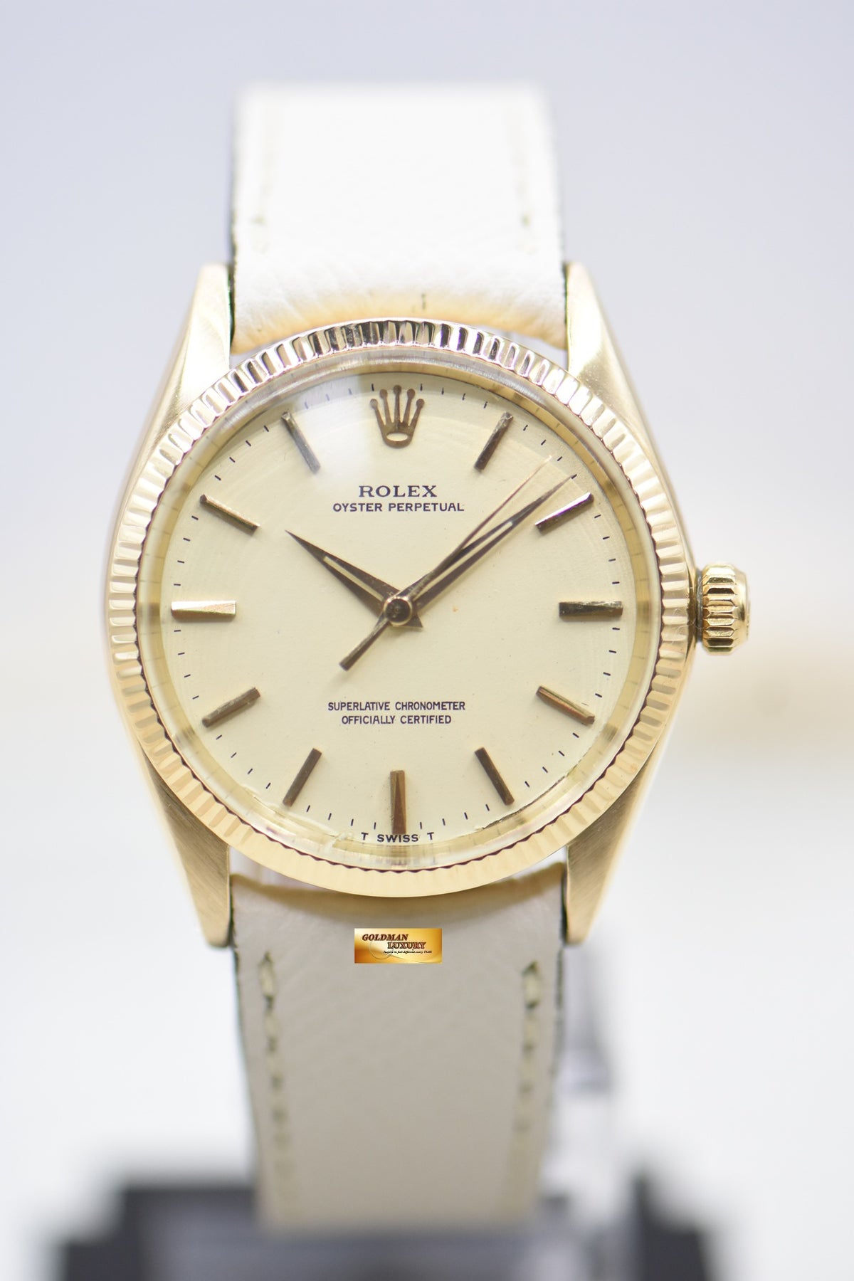 [SOLD] ROLEX OYSTER PERPETUAL 34mm 18K GOLD 1005  (VINTAGE)