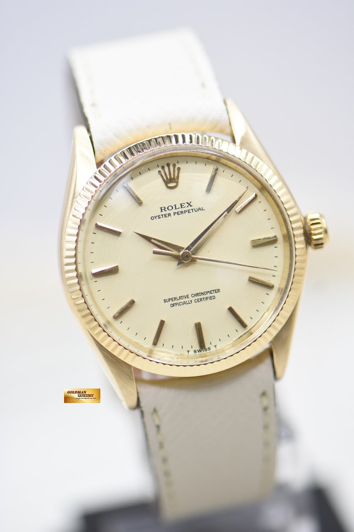 [SOLD] ROLEX OYSTER PERPETUAL 34mm 18K GOLD 1005  (VINTAGE)