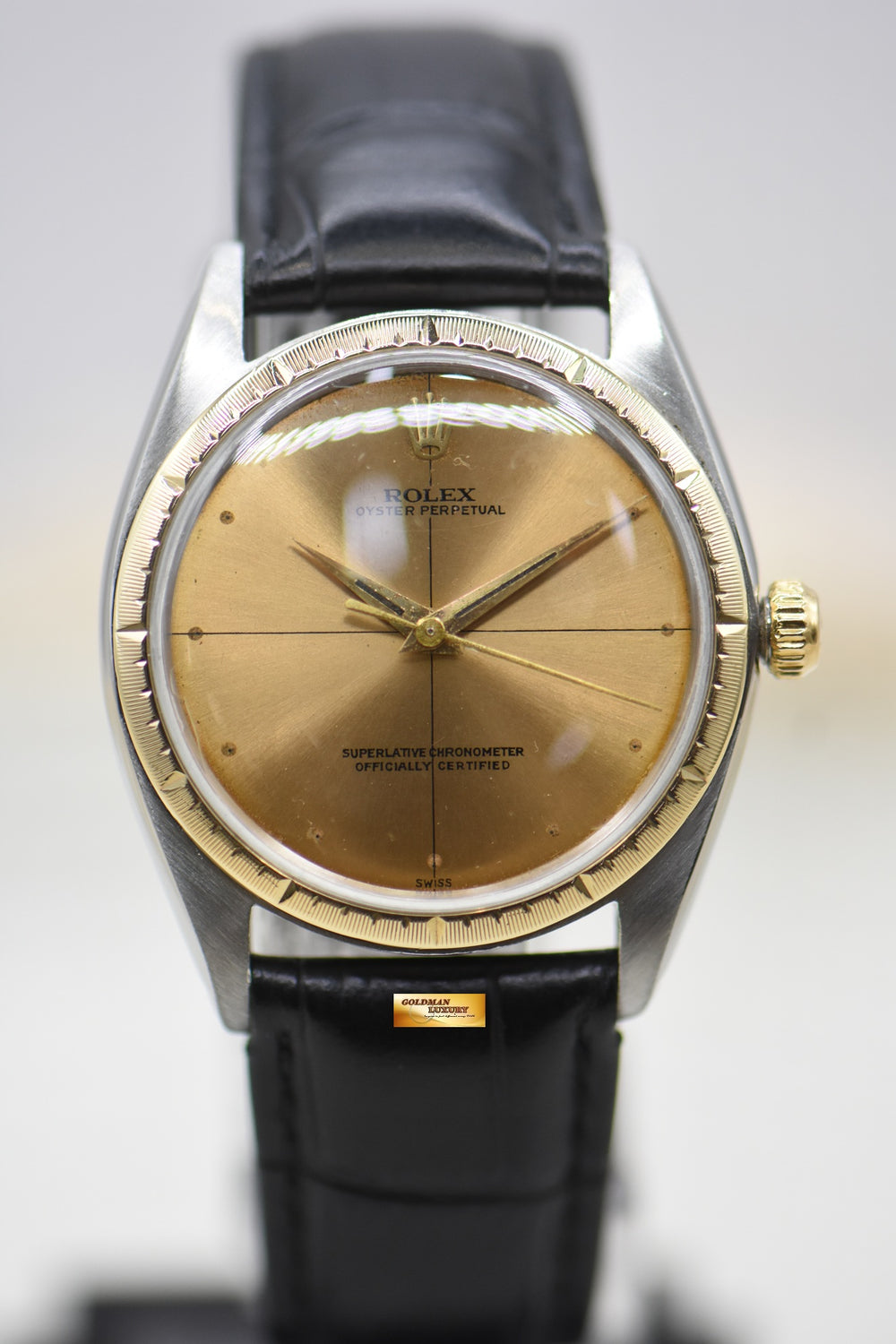 ROLEX ZEPHYR OYSTER PERPETUAL 34mm HALF GOLD 1008 (VINTAGE)