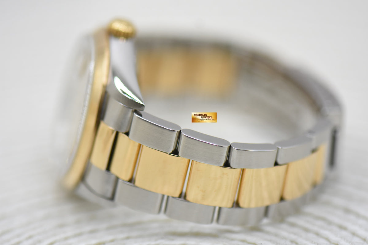 [SOLD] ROLEX OYSTER DATEJUST 36mm HALF-GOLD IN OYSTER BRACELET GOLD DIAL 16203 (MINT)