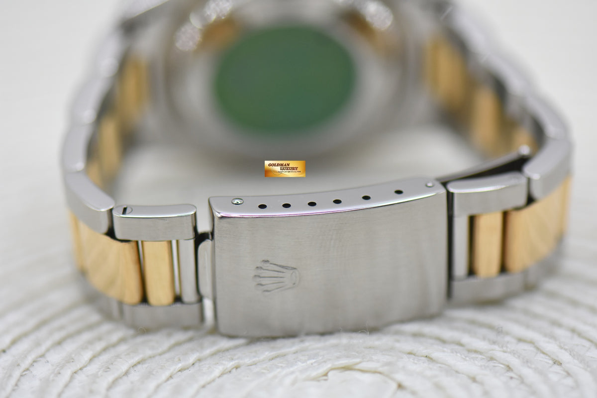 [SOLD] ROLEX OYSTER DATEJUST 36mm HALF-GOLD IN OYSTER BRACELET GOLD DIAL 16203 (MINT)