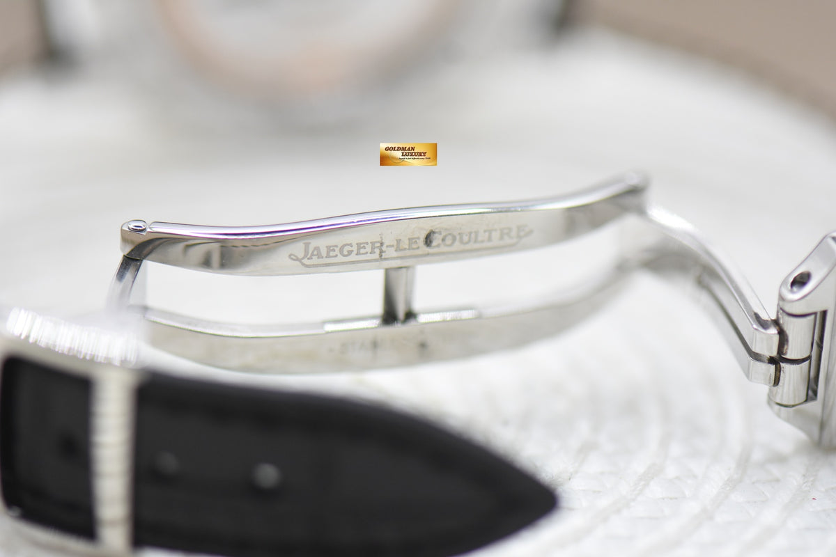 JLC MASTER CONTROL CALENDAR MOONPHASE 40mm STEEL IN LEATHER STRAP AUTOMATIC Q1558420 (MINT)