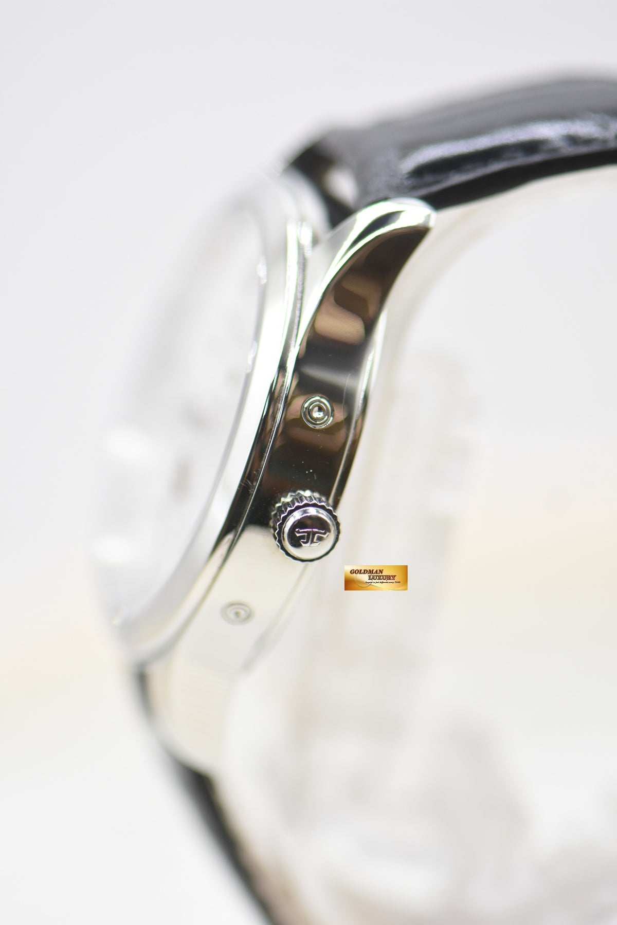 JLC MASTER CONTROL CALENDAR MOONPHASE 40mm STEEL IN LEATHER STRAP AUTOMATIC Q1558420 (MINT)