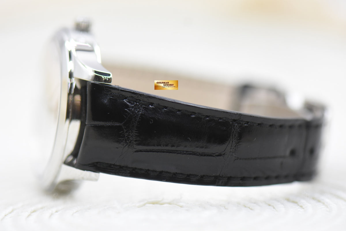 JLC MASTER CONTROL CALENDAR MOONPHASE 40mm STEEL IN LEATHER STRAP AUTOMATIC Q1558420 (MINT)