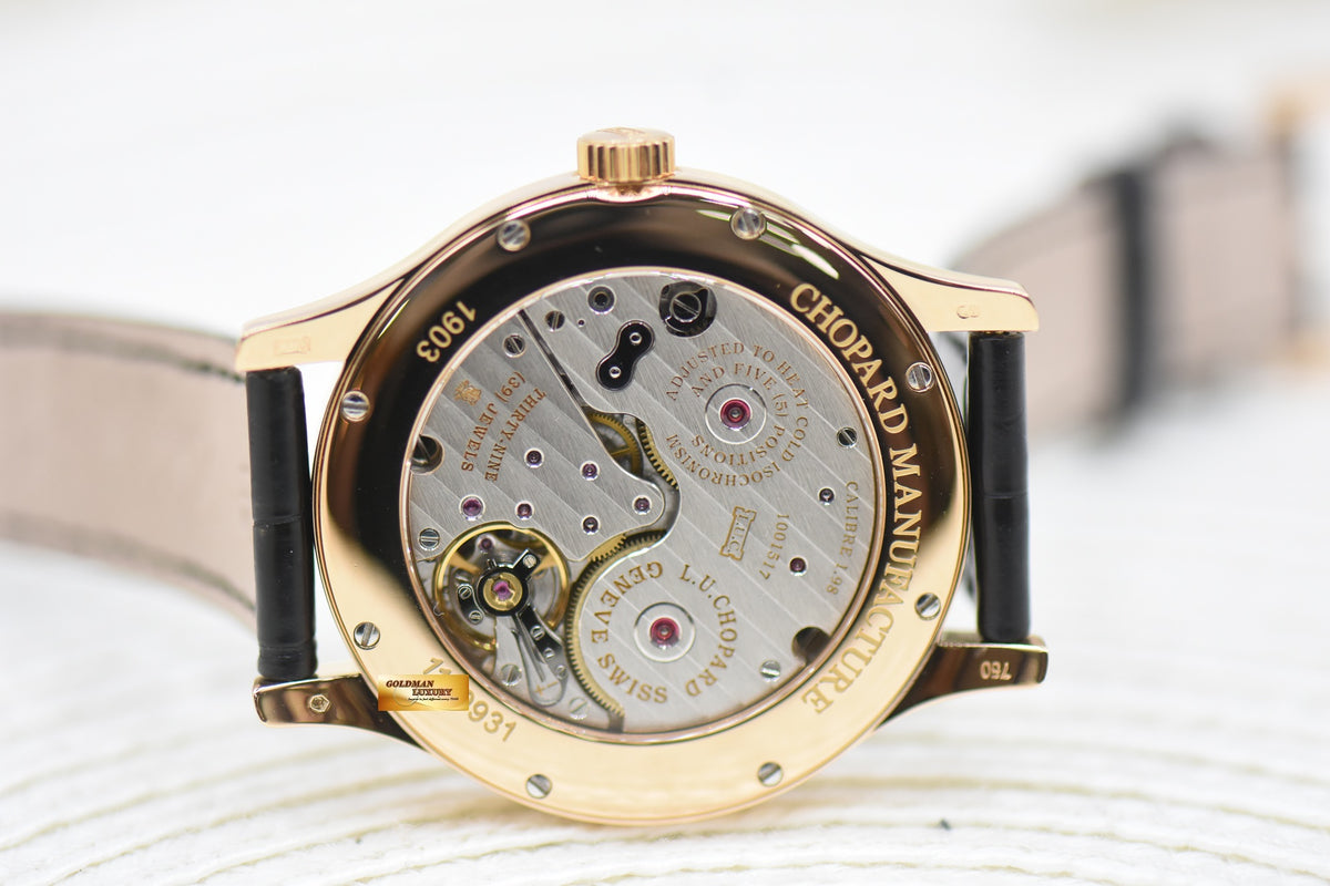 CHOPARD L.U.C CLASSIC QUATTRO MARK II 39.5mm MENS YELLOW GOLD 8 DAYS MANUAL WINDING 161903 (LNIB)