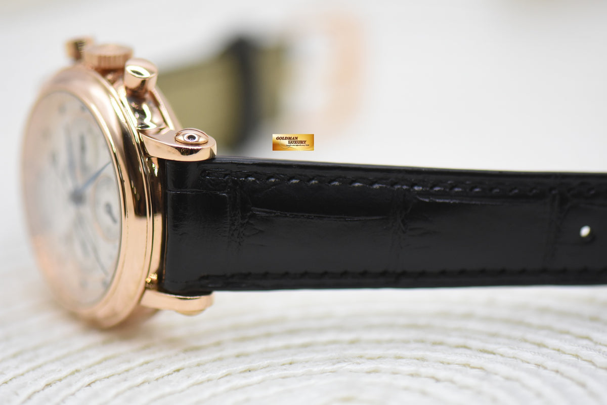 FRANCK MULLER COMPLETE CALENDAR CHRONOGRAPH YELLOW GOLD IN LEATHER STRAP MANUAL WINDING 7000CC (MINT)