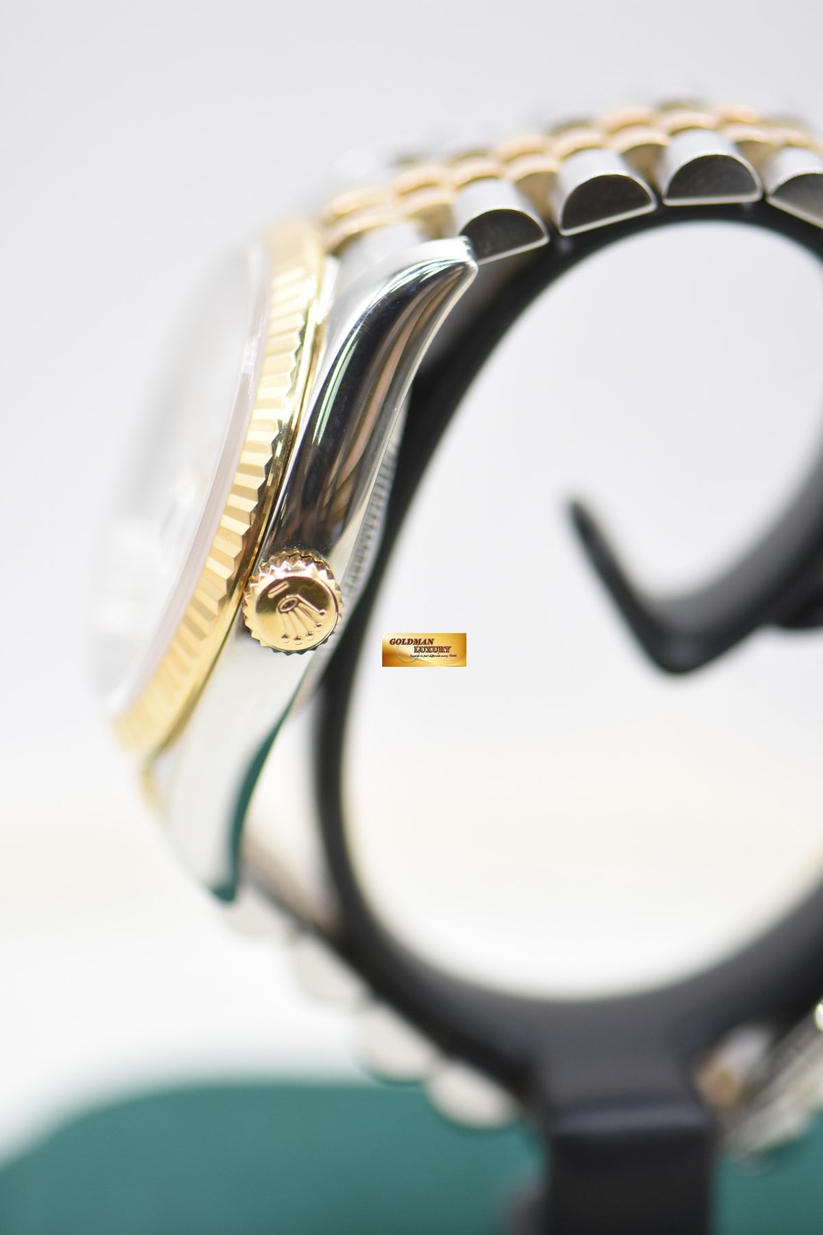 ROLEX OYSTER DATEJUST 36mm HALF-GOLD JUBILEE BRACELET DIAMOND WHITE DIAL 116233 (MINT)