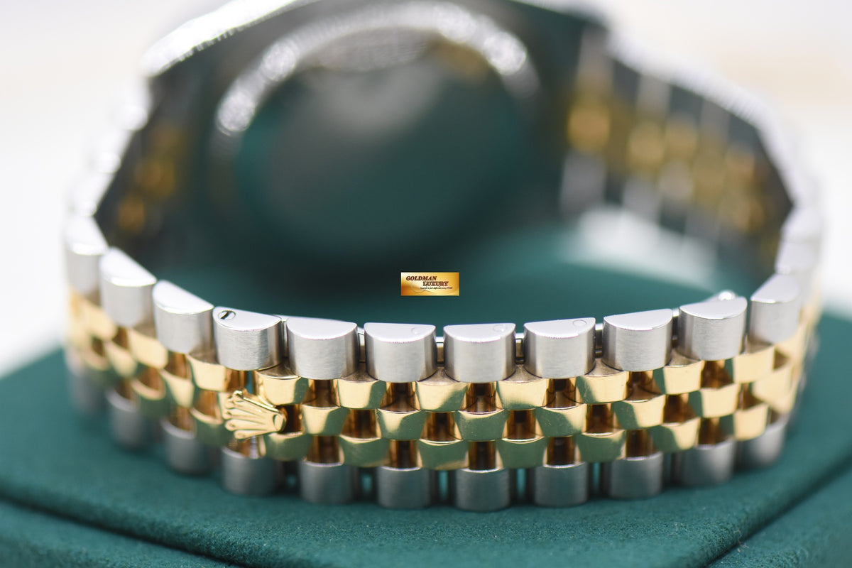 ROLEX OYSTER DATEJUST 36mm HALF-GOLD JUBILEE BRACELET DIAMOND WHITE DIAL 116233 (MINT)