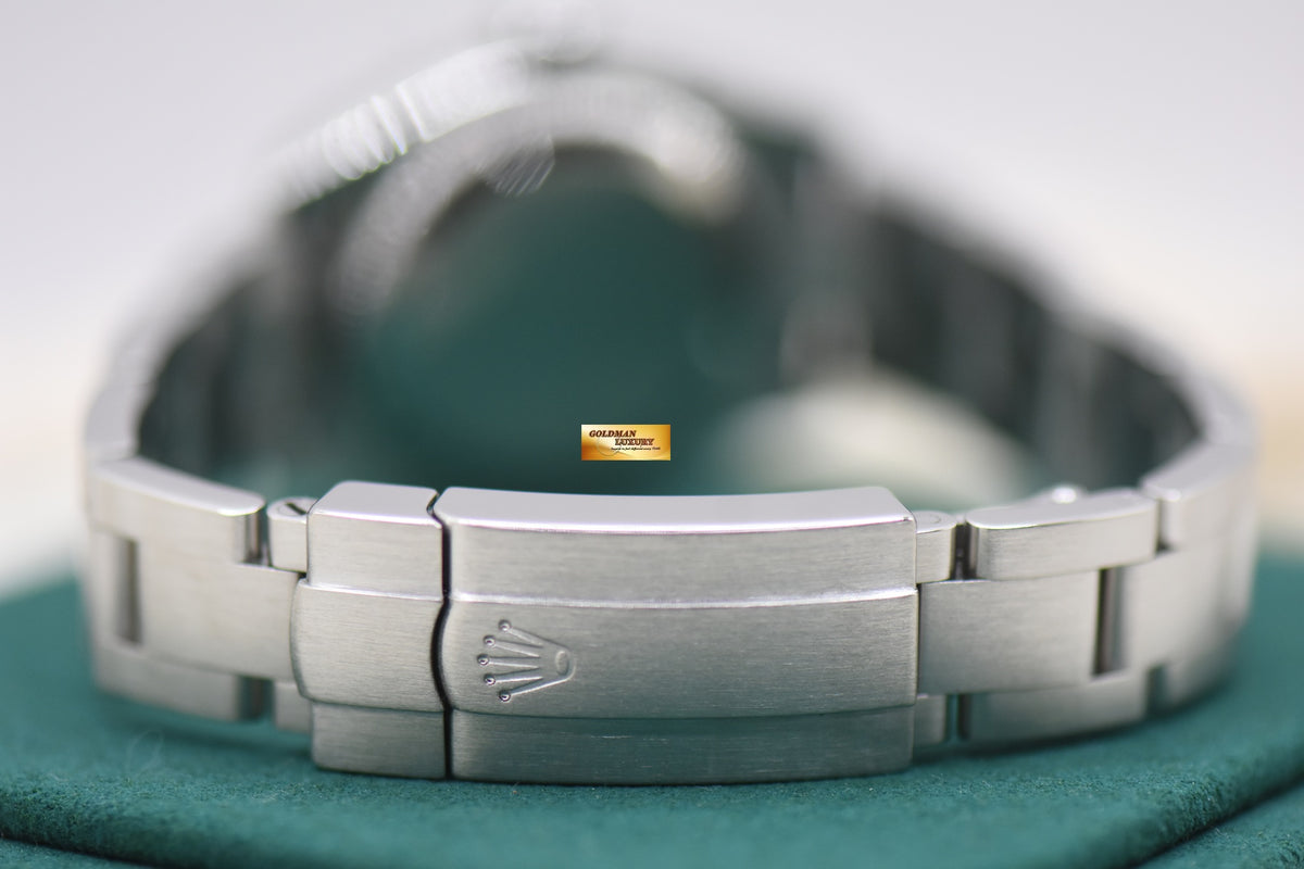 ROLEX OYSTER DATEJUST 26mm STEEL IN OYSTER BRACELET BLACK 369 DIAL 176200 (MINT)