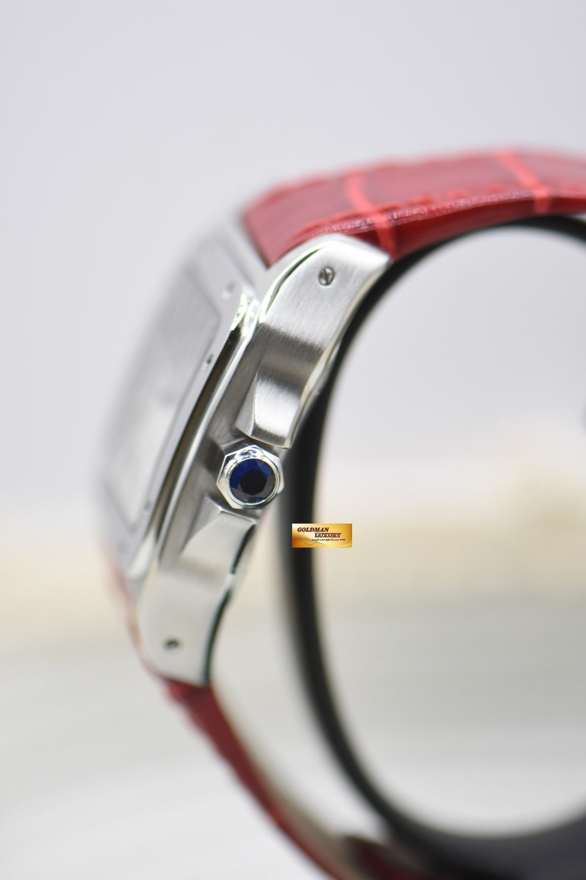 CARTIER SANTOS 100 MIDSIZE STEEL IN LEATHER STRAP AUTOMATIC 2878 (LNIB)