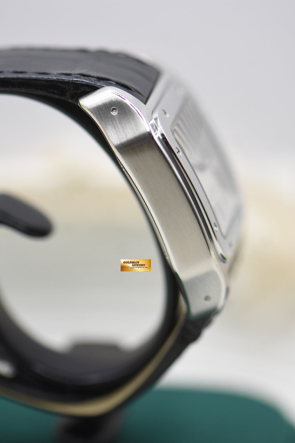 CARTIER SANTOS 100 MIDSIZE STEEL IN LEATHER STRAP AUTOMATIC 2878 (LNIB)