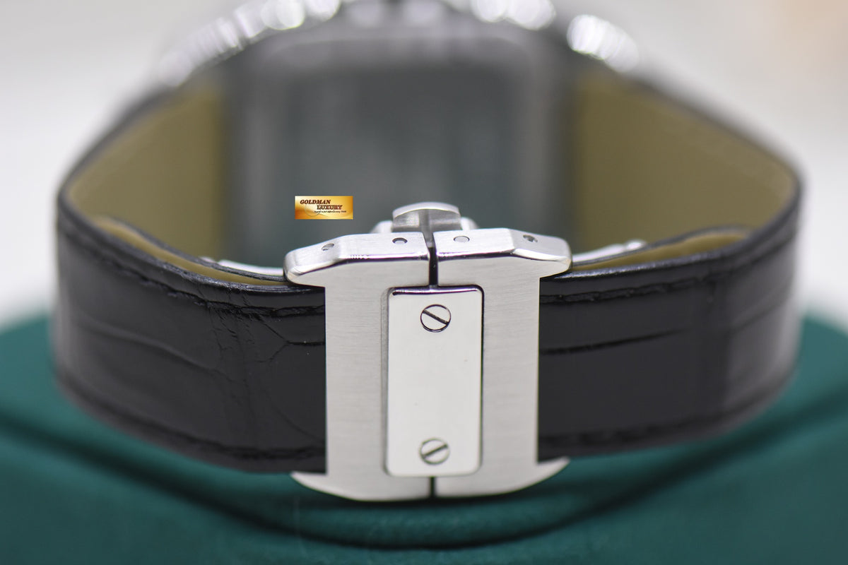 CARTIER SANTOS 100 MIDSIZE STEEL IN LEATHER STRAP AUTOMATIC 2878 (LNIB)