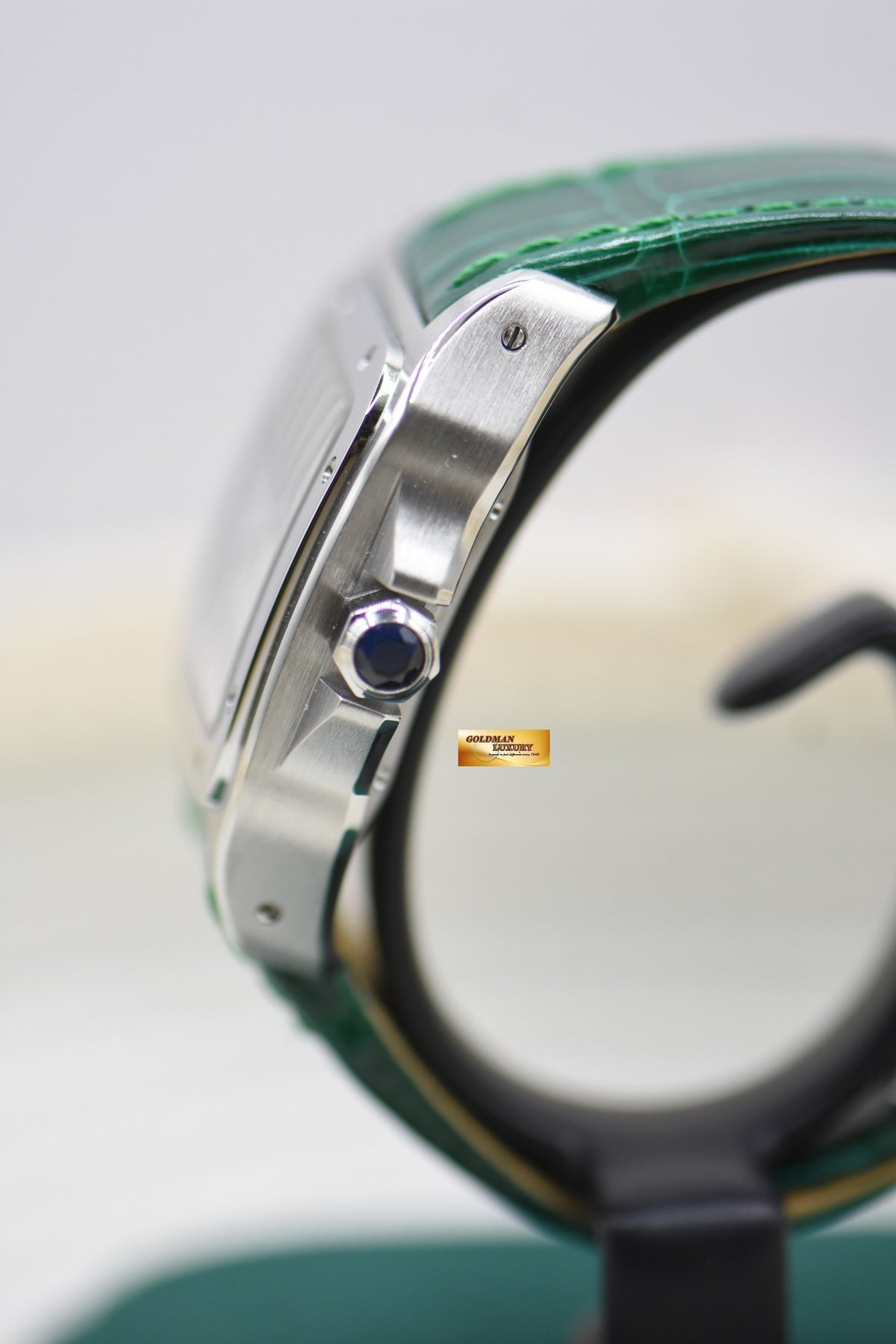 CARTIER SANTOS 100 MIDSIZE STEEL IN LEATHER STRAP AUTOMATIC 2878 (LNIB)