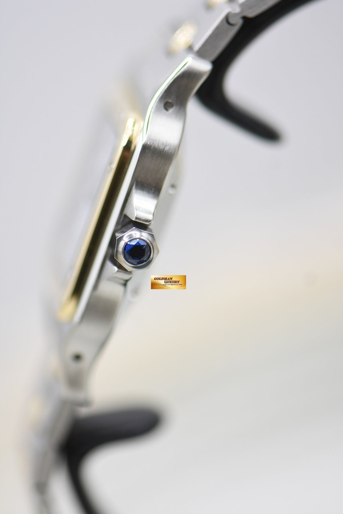 CARTIER SANTOS GALBEE LM HALF-GOLD RIB BRACELET AUTOMATIC 81036232 (MINT)