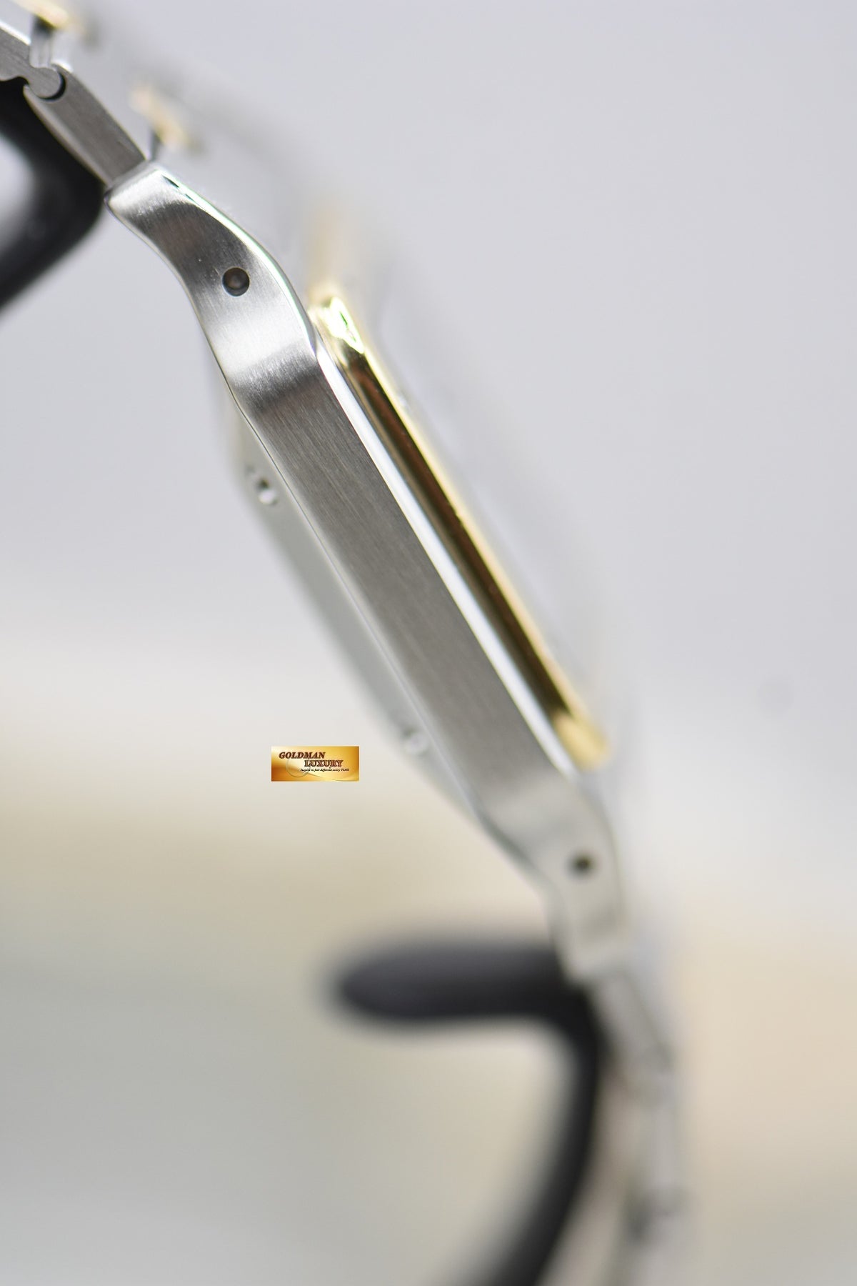 CARTIER SANTOS GALBEE LM HALF-GOLD RIB BRACELET AUTOMATIC 81036232 (MINT)