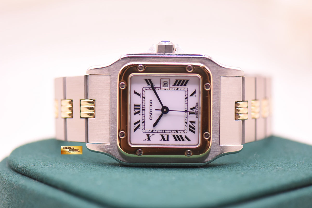 CARTIER SANTOS GALBEE LM HALF-GOLD RIB BRACELET AUTOMATIC 81036232 (MINT)