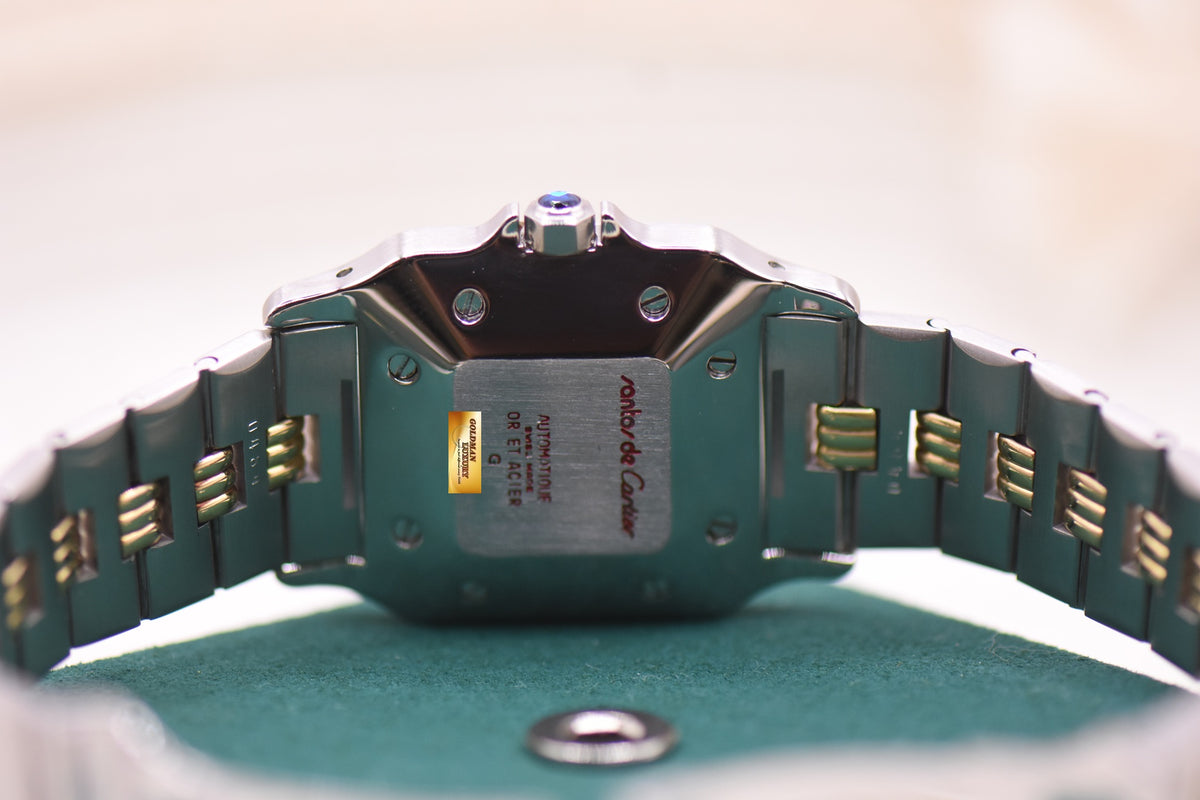 CARTIER SANTOS GALBEE LM HALF-GOLD RIB BRACELET AUTOMATIC 81036232 (MINT)