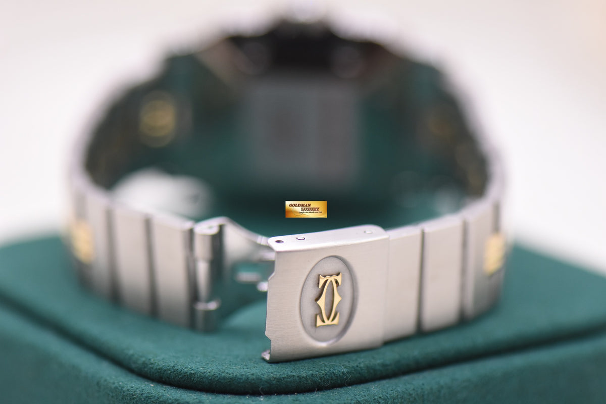 CARTIER SANTOS GALBEE LM HALF-GOLD RIB BRACELET AUTOMATIC 81036232 (MINT)