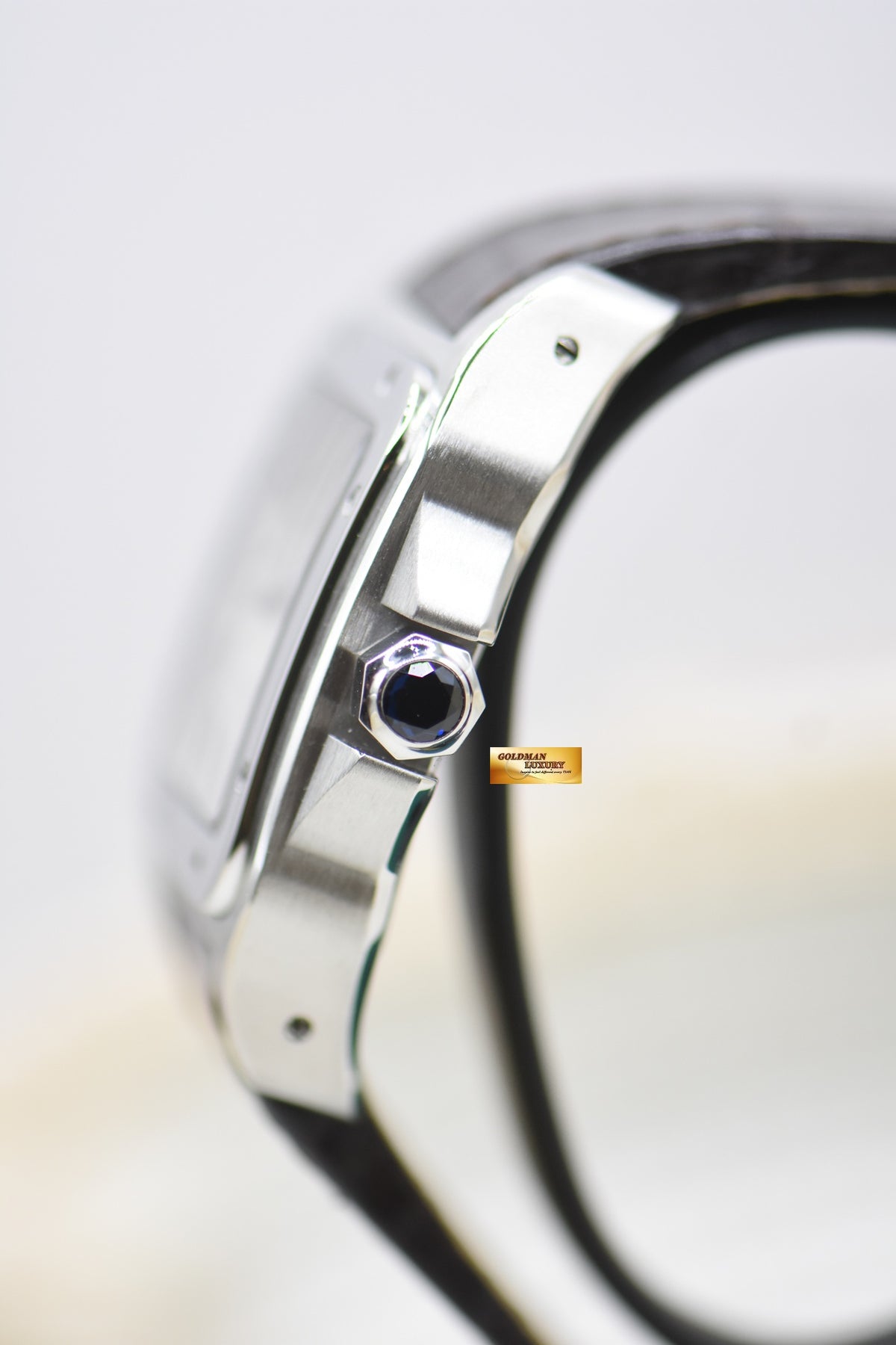 CARTIER SANTOS 100XL STEEL IN LEATHER BROWN STRAP AUTOMATIC W20073X8 (LNIB)