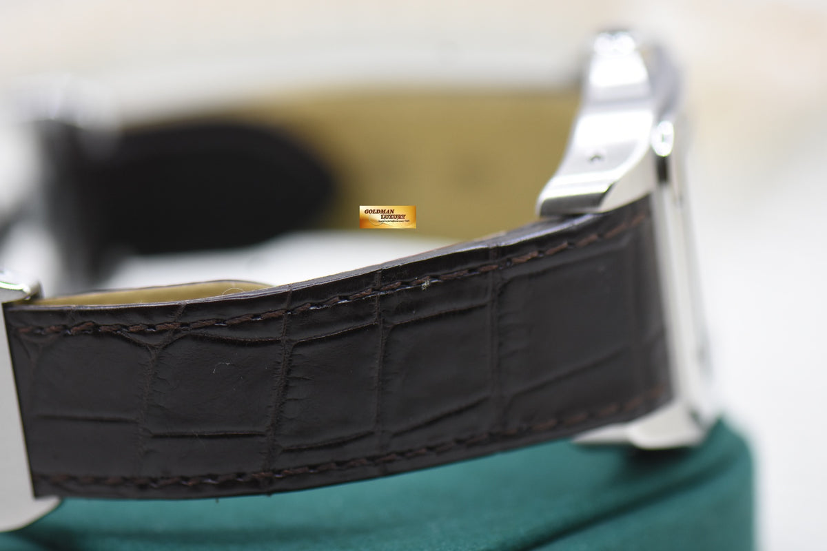 CARTIER SANTOS 100XL STEEL IN LEATHER BROWN STRAP AUTOMATIC W20073X8 (LNIB)