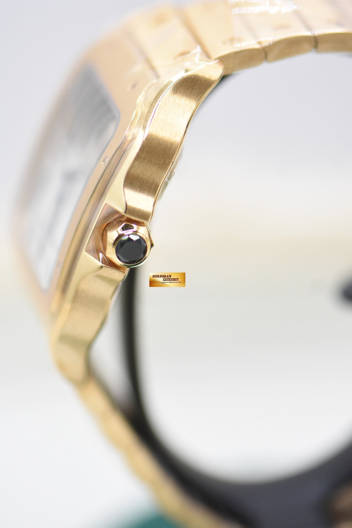 [SOLD] SANTOS De CARTIER LARGE YELLOW GOLD BRACELET AUTOMATIC WGSA0029 (NEW)