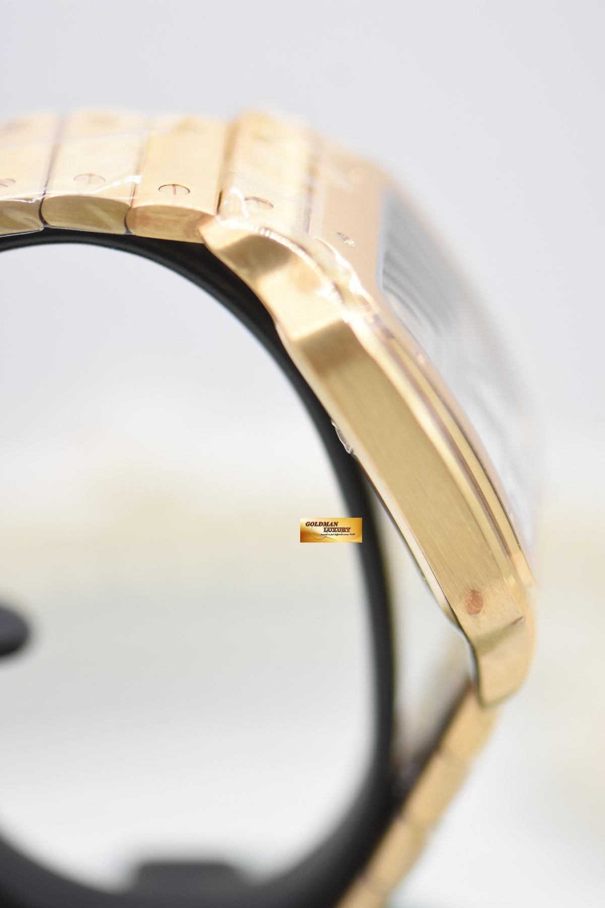 [SOLD] SANTOS De CARTIER LARGE YELLOW GOLD BRACELET AUTOMATIC WGSA0029 (NEW)