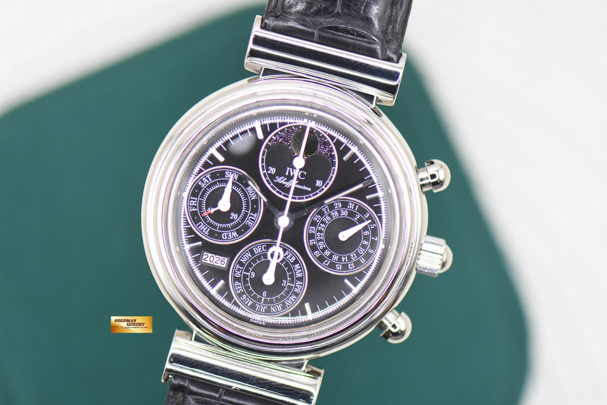 [SOLD] IWC DA VINCI PERPETUAL CALENDAR CHRONOGRAPH 39mm STEEL BLACK DIAL AUTOMATIC IW3750-28 (MINT)