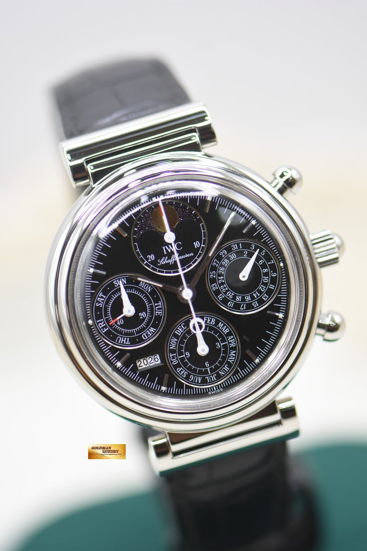 [SOLD] IWC DA VINCI PERPETUAL CALENDAR CHRONOGRAPH 39mm STEEL BLACK DIAL AUTOMATIC IW3750-28 (MINT)