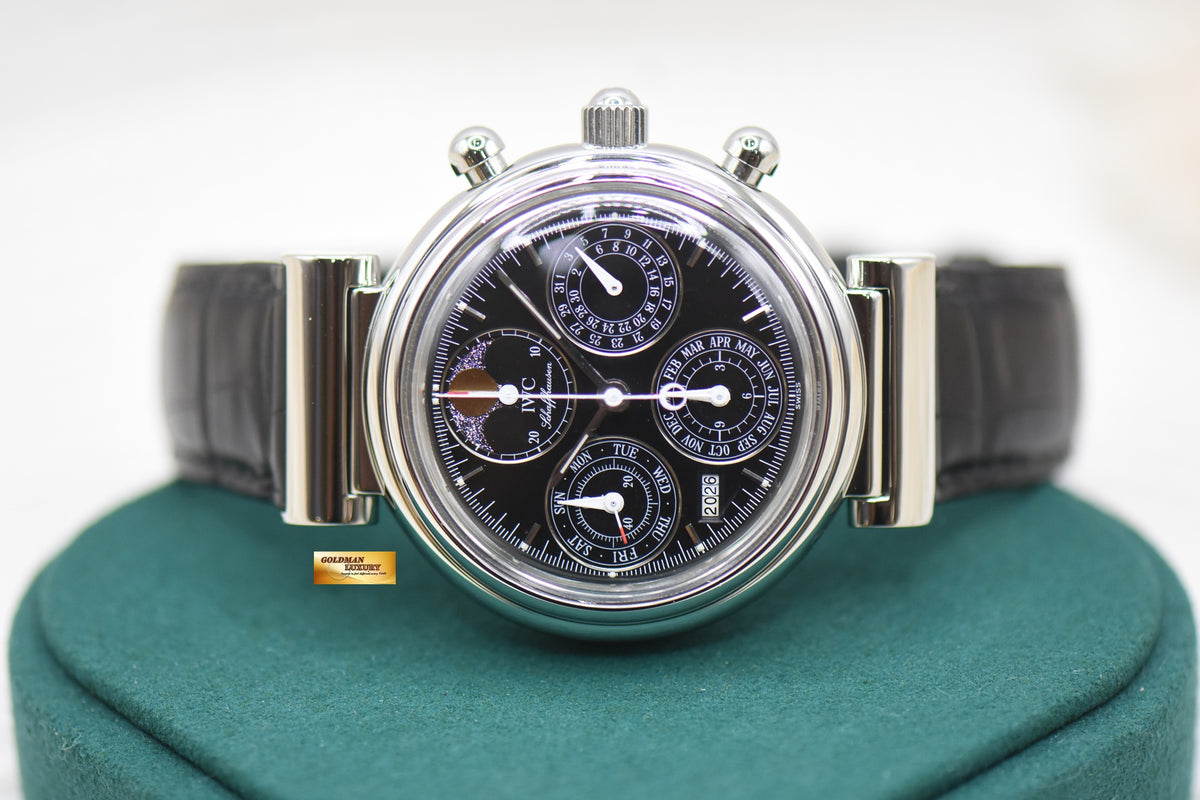 [SOLD] IWC DA VINCI PERPETUAL CALENDAR CHRONOGRAPH 39mm STEEL BLACK DIAL AUTOMATIC IW3750-28 (MINT)